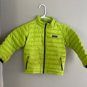 Patagonia boys winter coat, green size 5t